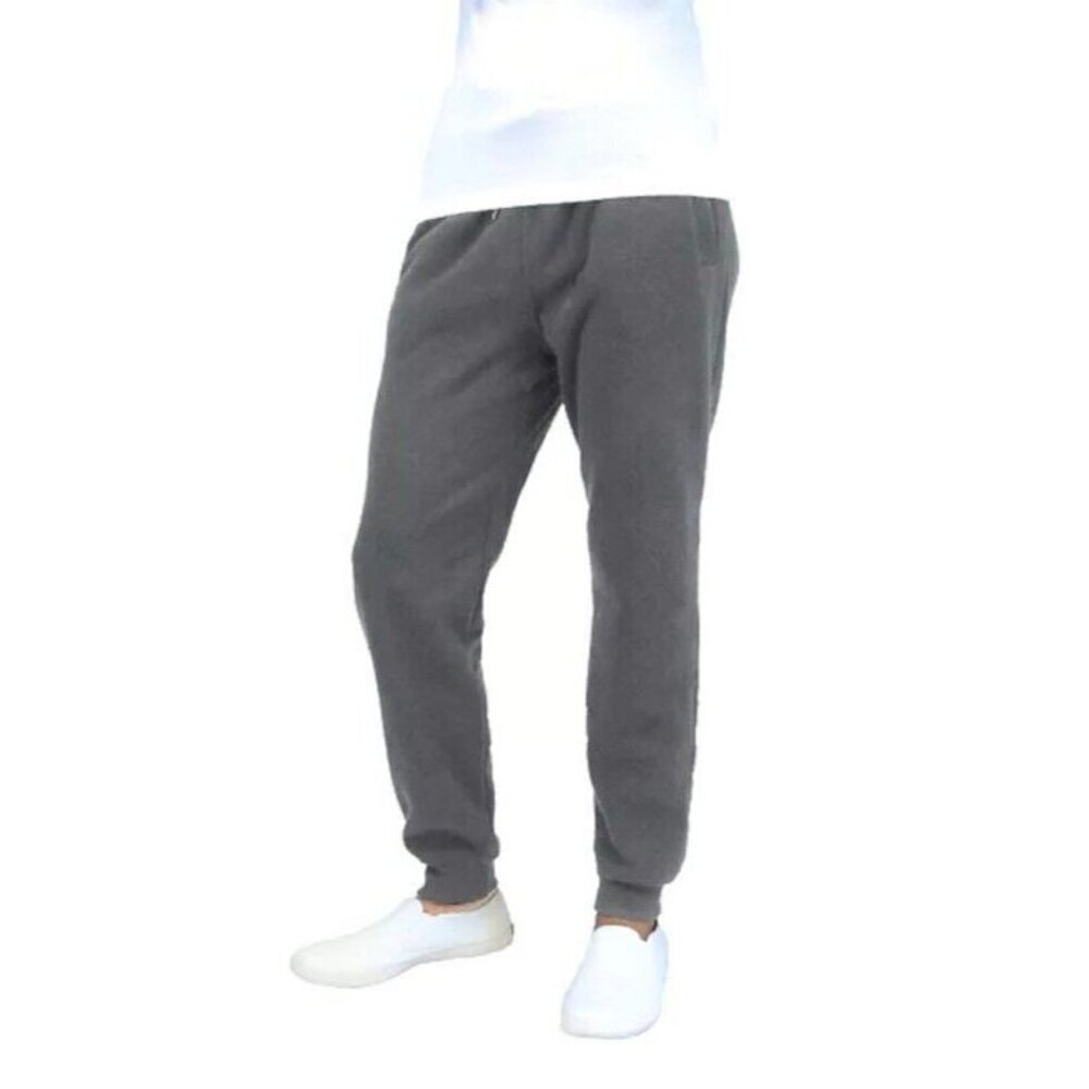 Galaxy By Harvic Fleece Jogger Pants Mens Small Slim Fit Charcoal Gray